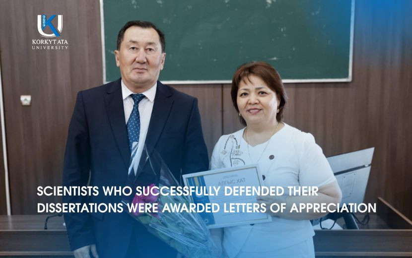 SCIENTISTS WHO SUCCESSFULLY DEFENDED THEIR DISSERTATIONS  WERE AWARDED LETTERS OF APPRECIATION