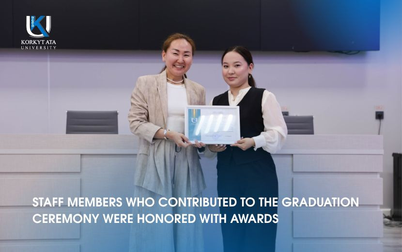 STAFF MEMBERS WHO CONTRIBUTED TO THE GRADUATION  CEREMONY WERE HONORED WITH AWARDS