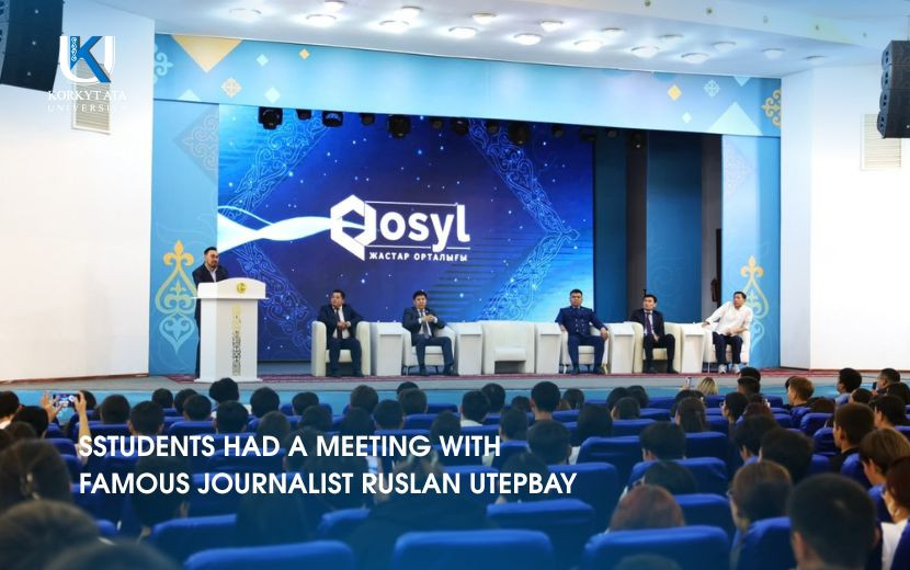 STUDENTS HAD A MEETING WITH FAMOUS JOURNALIST RUSLAN UTEPBAY